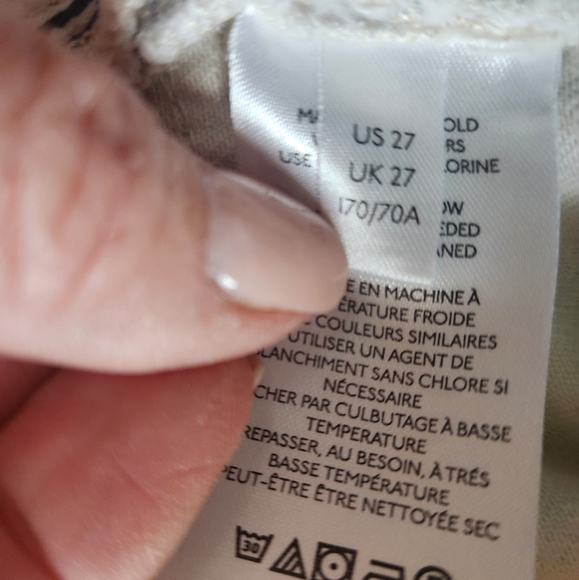 Pilcro Anthropologie Anthro Stripe High Rise Slim Boyfriend Shorts Cream Blue 27 - Picture 12 of 16